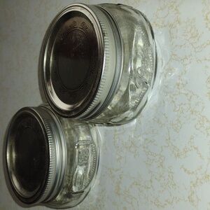 2 Ball Wide Mouth Squatty Mason Jars #125 with Lids